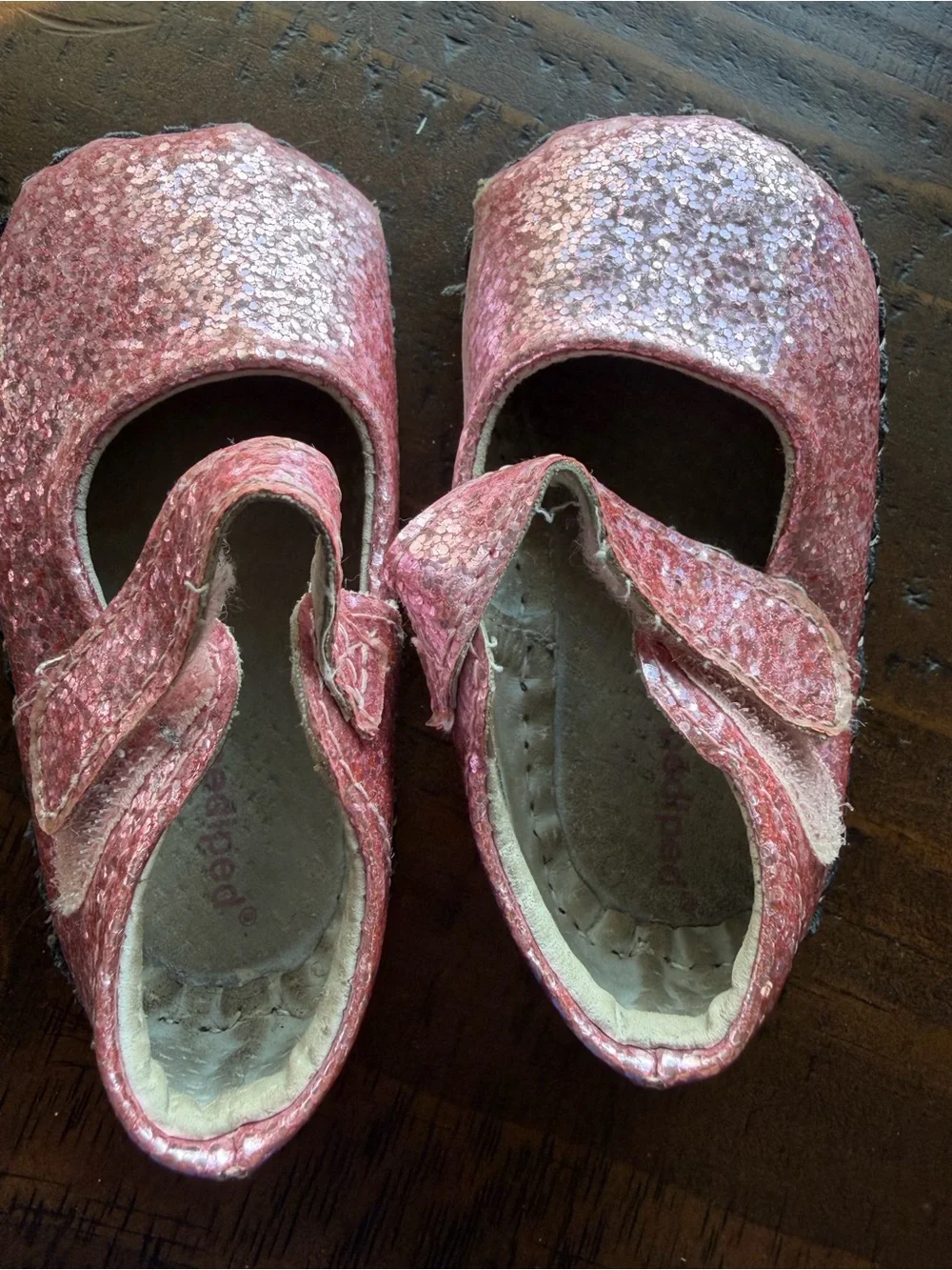pediped Sparkle Mary Jane Shoes - Pink